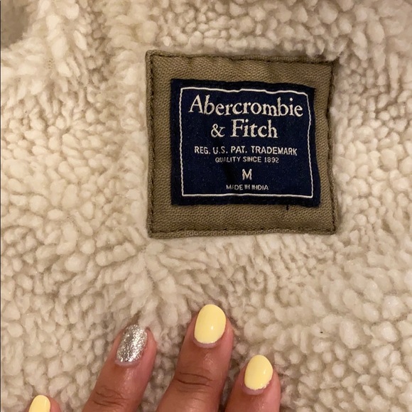 A&F Green Sherpa Bomber Jacket - Picture 13 of 17